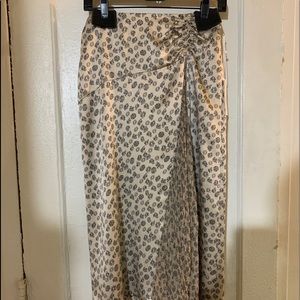 Vince SP’21 Zinnia Floral Runched Skirt